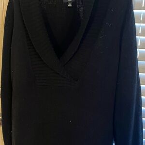 Sonoma Black Shawl Collar Sweater | Women’s 1X | Cozy Pullover